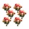 Melrose Set of 6 Pink Peony Artificial Floral Bouquet 16"